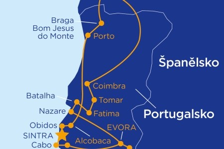 Portugalským pobřežím Atlantiku s výletem do Španělska