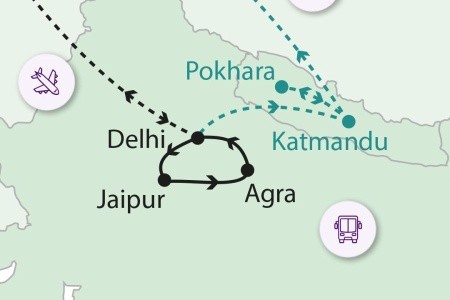 India Mesés Aranyháromszöge - Hosszabbítással Nepálban