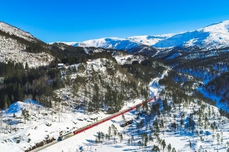 Zimní krajinou fjordů z Osla do Bergenu
