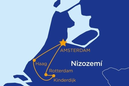 Jarní Holandsko letadlem a vlakem - 2