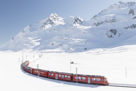 Zasněžené Alpy trasou Bernina a Glacier Expressu
