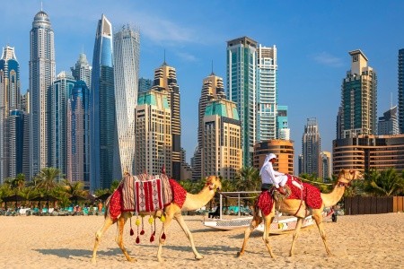 Spojené arabské emiráty Dubaj Jumeirah Rotana 15 dňový pobyt Raňajky Letecky Letisko: Praha January 2026 (15/01/26-29/01/26)