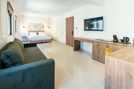 Grécko Rodos Philia Center Suites 5 dňový pobyt Raňajky Letecky Letisko: Praha June 2026 (18/06/26-22/06/26)