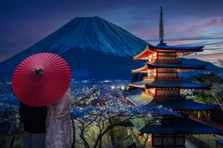 Zimní Tokio a horké prameny pod Mt. Fuji - 14