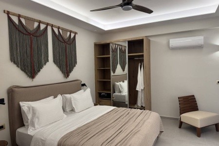 Grécko Kréta The Noverian Antama, Organic Beach Resort Chania 8 dňový pobyt Polpenzia Letecky Letisko: Praha July 2026 (29/07/26- 5/08/26)