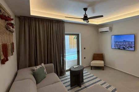 Grécko Kréta The Noverian Antama, Organic Beach Resort Chania 8 dňový pobyt Polpenzia Letecky Letisko: Praha July 2026 (29/07/26- 5/08/26)