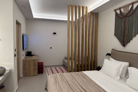 Grécko Kréta The Noverian Antama, Organic Beach Resort Chania 8 dňový pobyt Polpenzia Letecky Letisko: Praha July 2026 (29/07/26- 5/08/26)