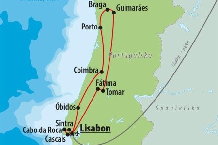 Portugalsko - zem moreplavcov a slnka, Óbidos, Nazaré, Alcobaca, Batalha, Coimbra, Braga, Porto, Guiamaraes, Tomar, Fátima, Lisabon, Sintra, Cascais - 20