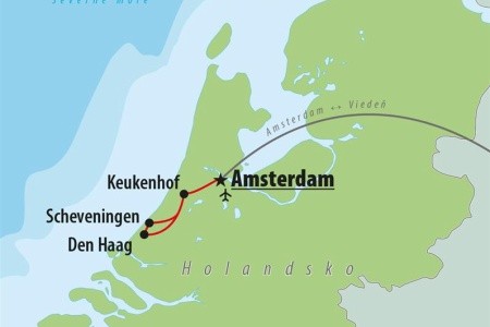 Holandská tulipánová cesta, Keukenhof, Den Haag, Scheveningen - 17