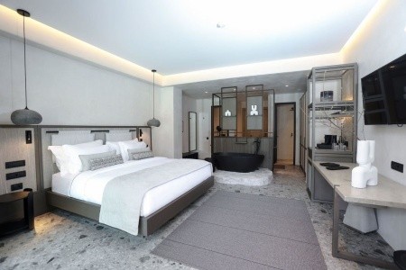 Grécko Mykonos Aeonic Suites & Spa 6 dňový pobyt Raňajky Letecky Letisko: Viedeň September 2026 ( 9/09/26-14/09/26)