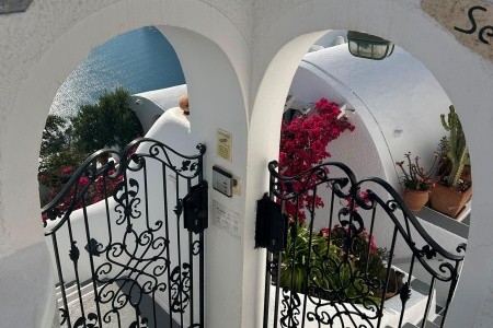 Modrobílé Santorini