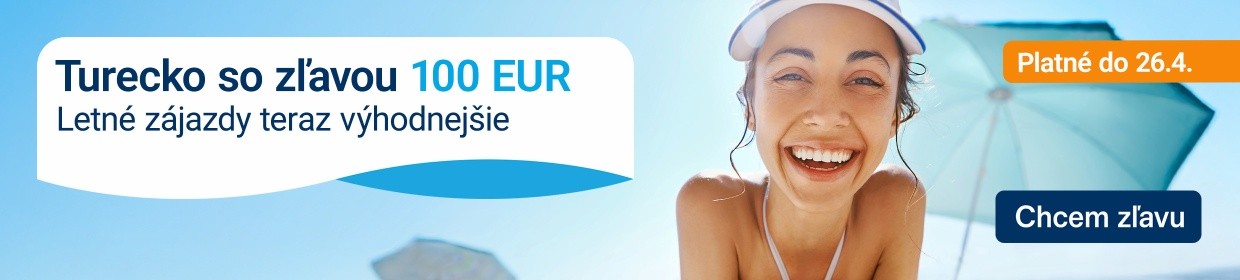 Turecko so zľavou 100 Eur