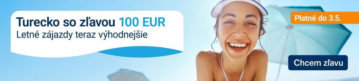 Turecko so zľavou 100 Eur