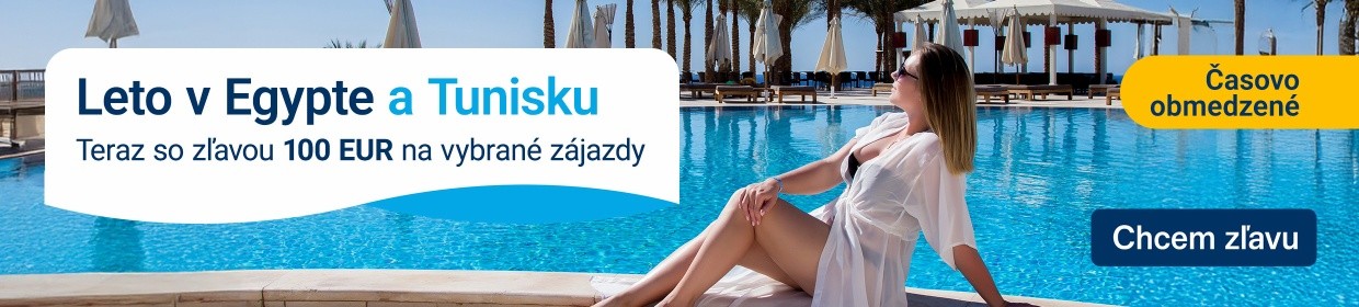 Egypt a Tunisko so zľavou 100 Eur