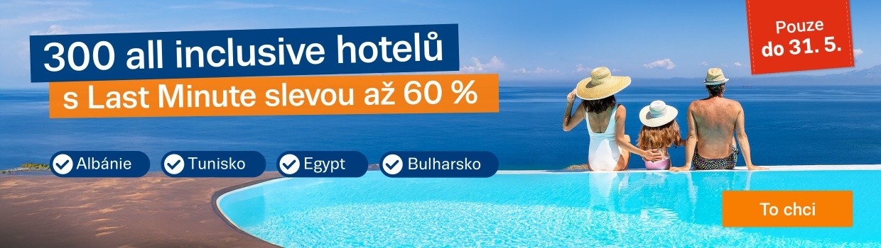 300 ai hotelů se slevou až 60 %