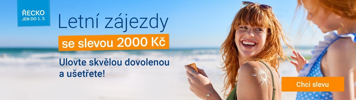 Letní zájezdy se slevou 2000 Kč