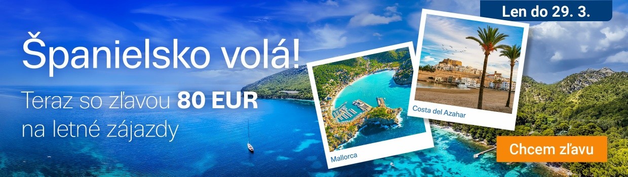 Letný zájazd do Španielska so zľavou 80 EUR