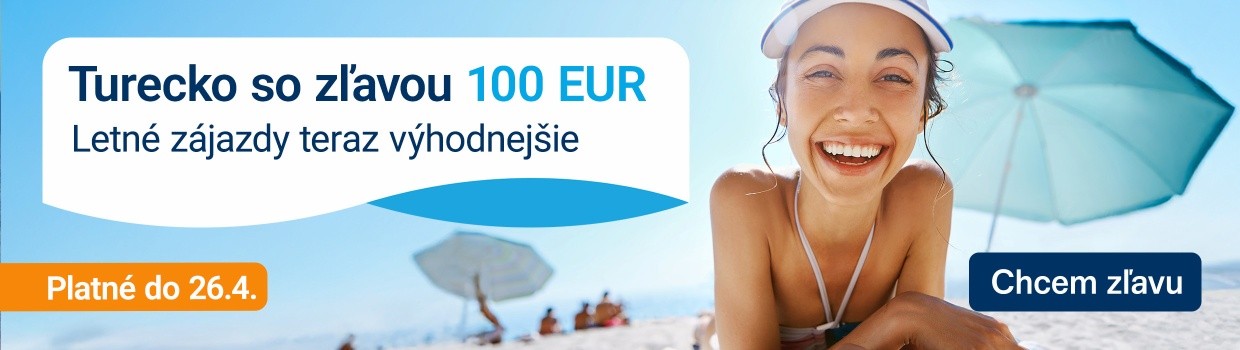 Turecko so zľavou 100 EUR