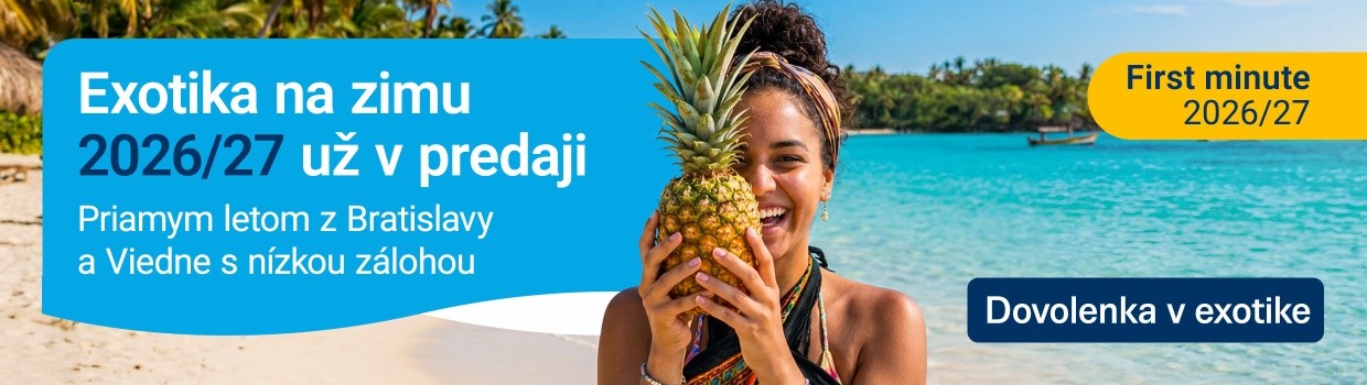 Exotika 2026/27 priamo z Bratislavy a Viedne