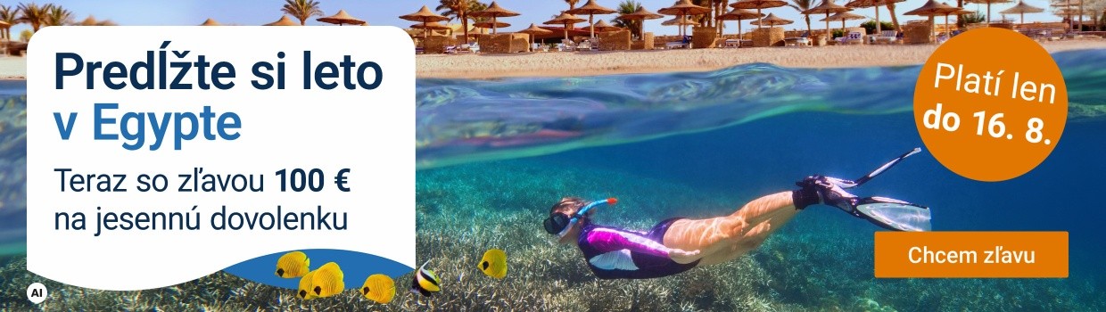 Egypt zľava 100 EUR na jesennú dovolenku