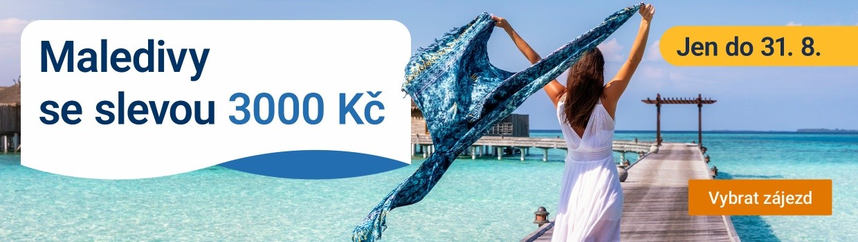 Maledivy se slevou 3000 Kč