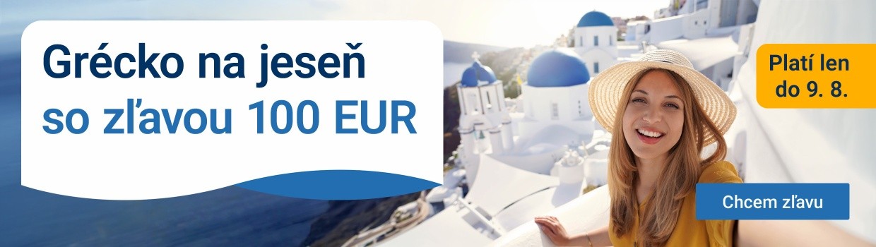 Grécko na jeseň zľava 100 EUR