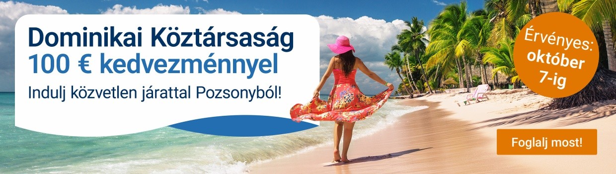Dominikai Köztársaság 100 euró kedvezménnyel