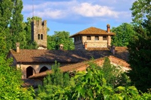 Stredoveká dedina Castello di Grazzano Visconti