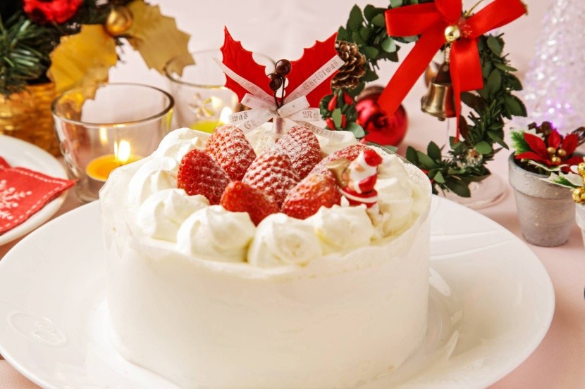 Japonská vianočná torta s jahodami