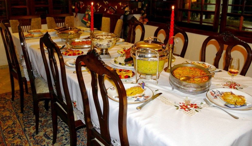 Vianočný stôľ v brazílskej rodine