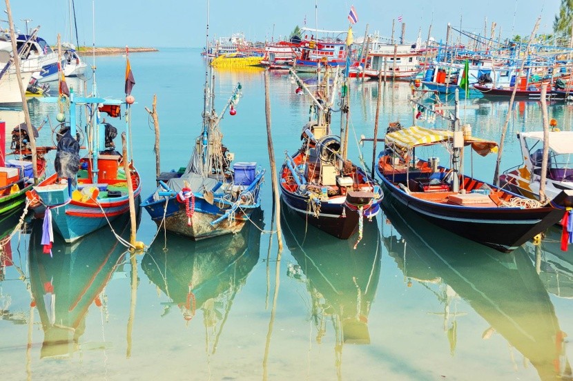 Rybářské lodě na Koh Samui