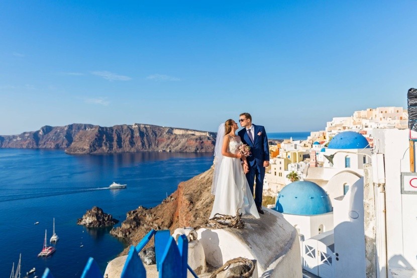 Svatba v Santorini