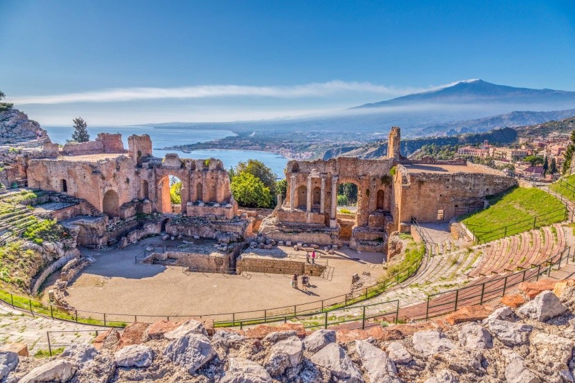 Amfiteáter v meste Taormina