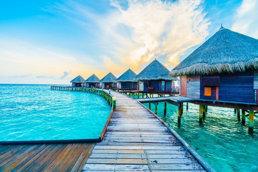 Vodní vily na Maledivách