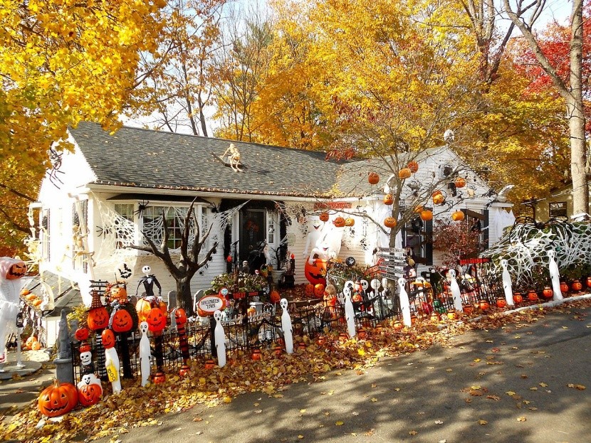 Halloweenska výzdoba domu v USA