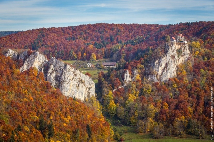 Podzimní krajina údolí Dunaje