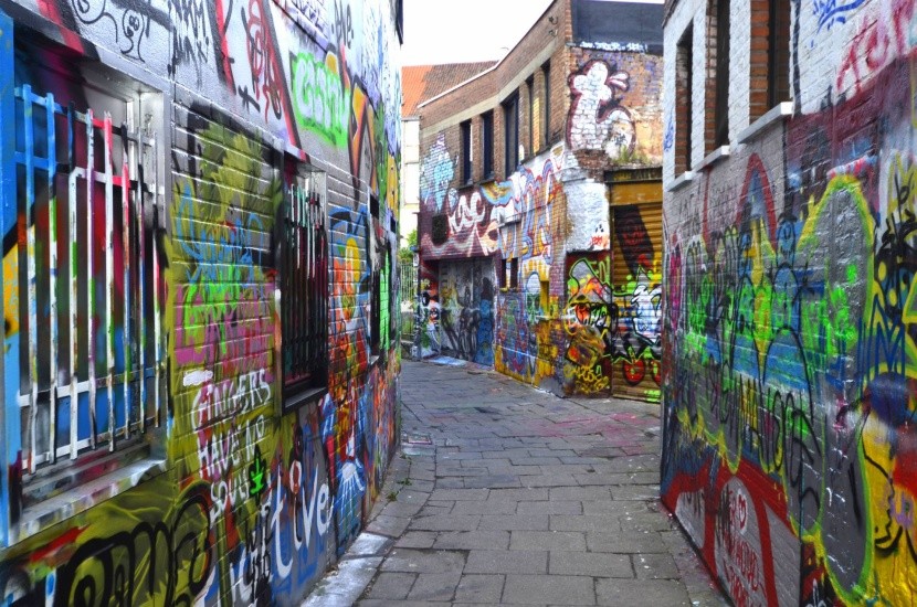 Graffiti-utca Gentben