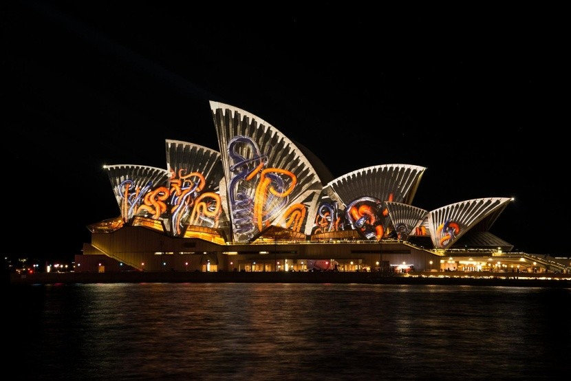 Svetelná show na Sydney Opera House