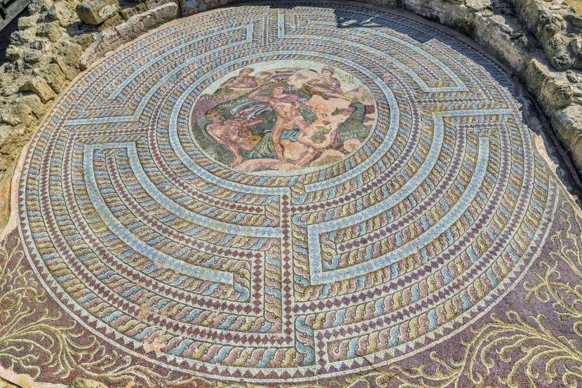 Jedna z prekrásnych mozaik v Pafose