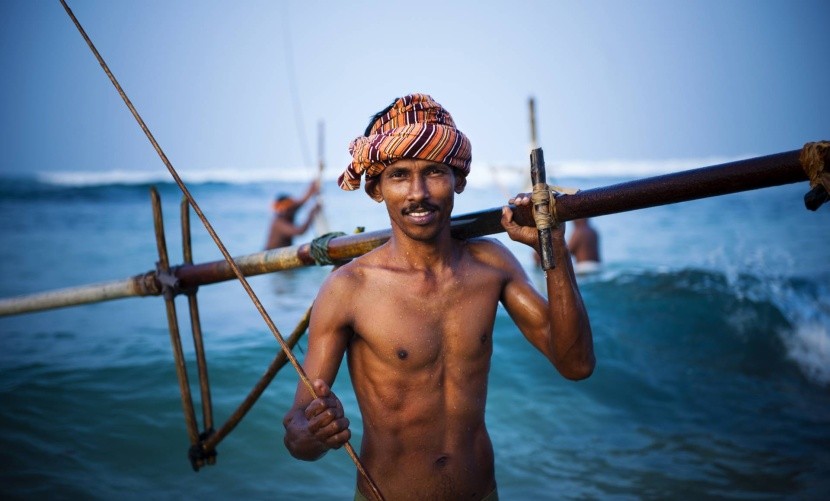Rybář na Srí Lance
