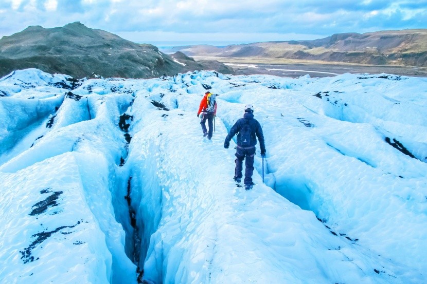 Turistika na islandském ledovci