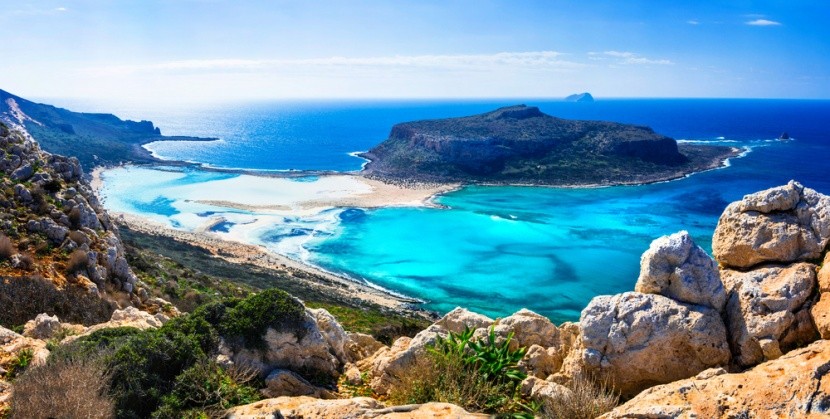 Záliv Balos na gréckom ostrove Kréta