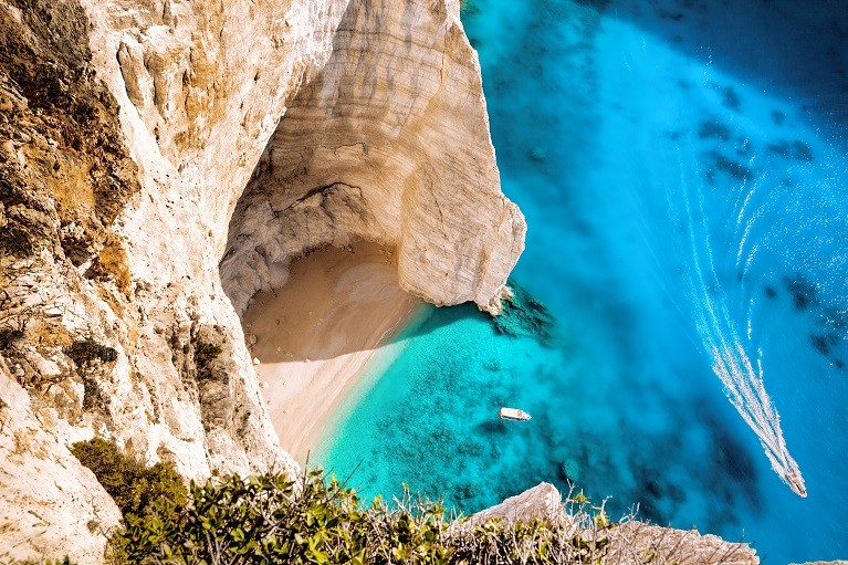 Widok na Zatokę Wraku, Zakynthos