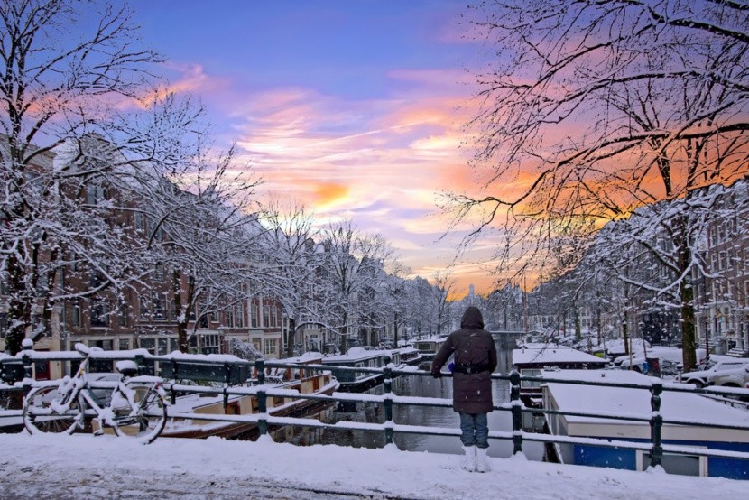 Amsterdam v zimě