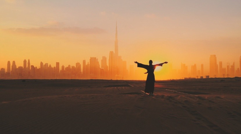 Východ slnka v Dubaji