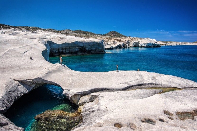 Sopečná pláž Sarakiniko, Řecko