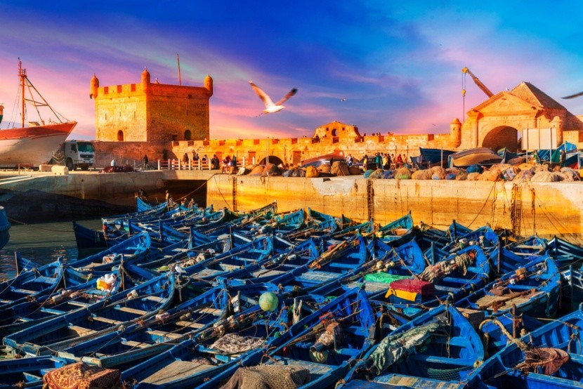 Přístav v  Essaouira, Maroko