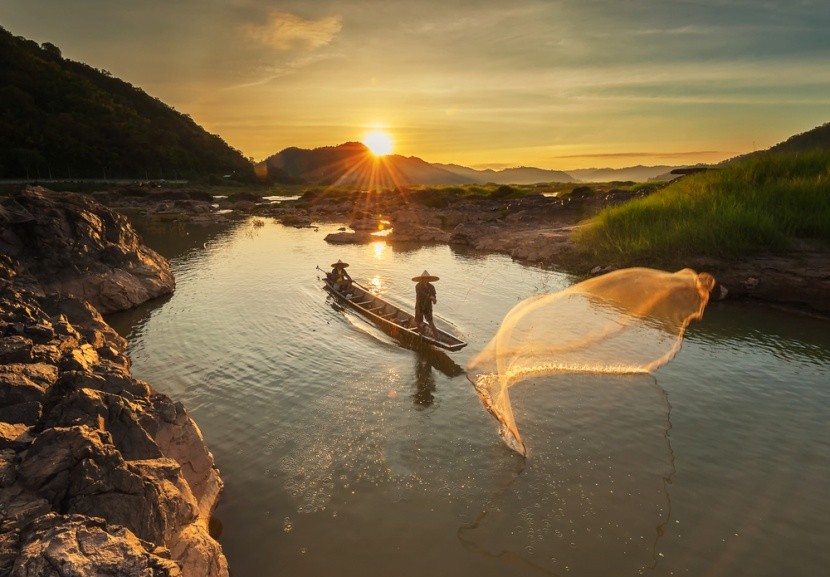 Rybáři na řece Mekong, Laos