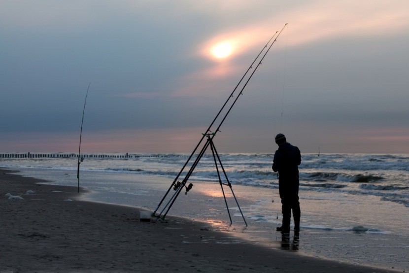 Rybaření na pláži, Severní moře 