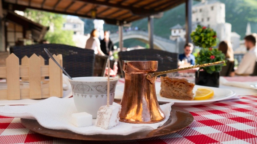 Restaurace v Mostar, Bosna a Hercegovina